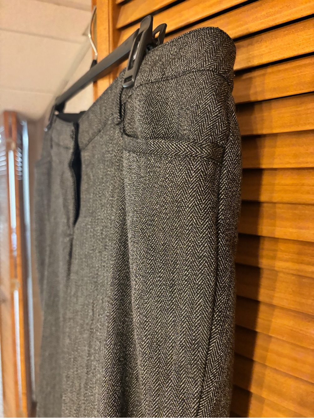 Lane Bryant Gray Herringbone Trousers Tighter Tummy Technology Dress Pants 18